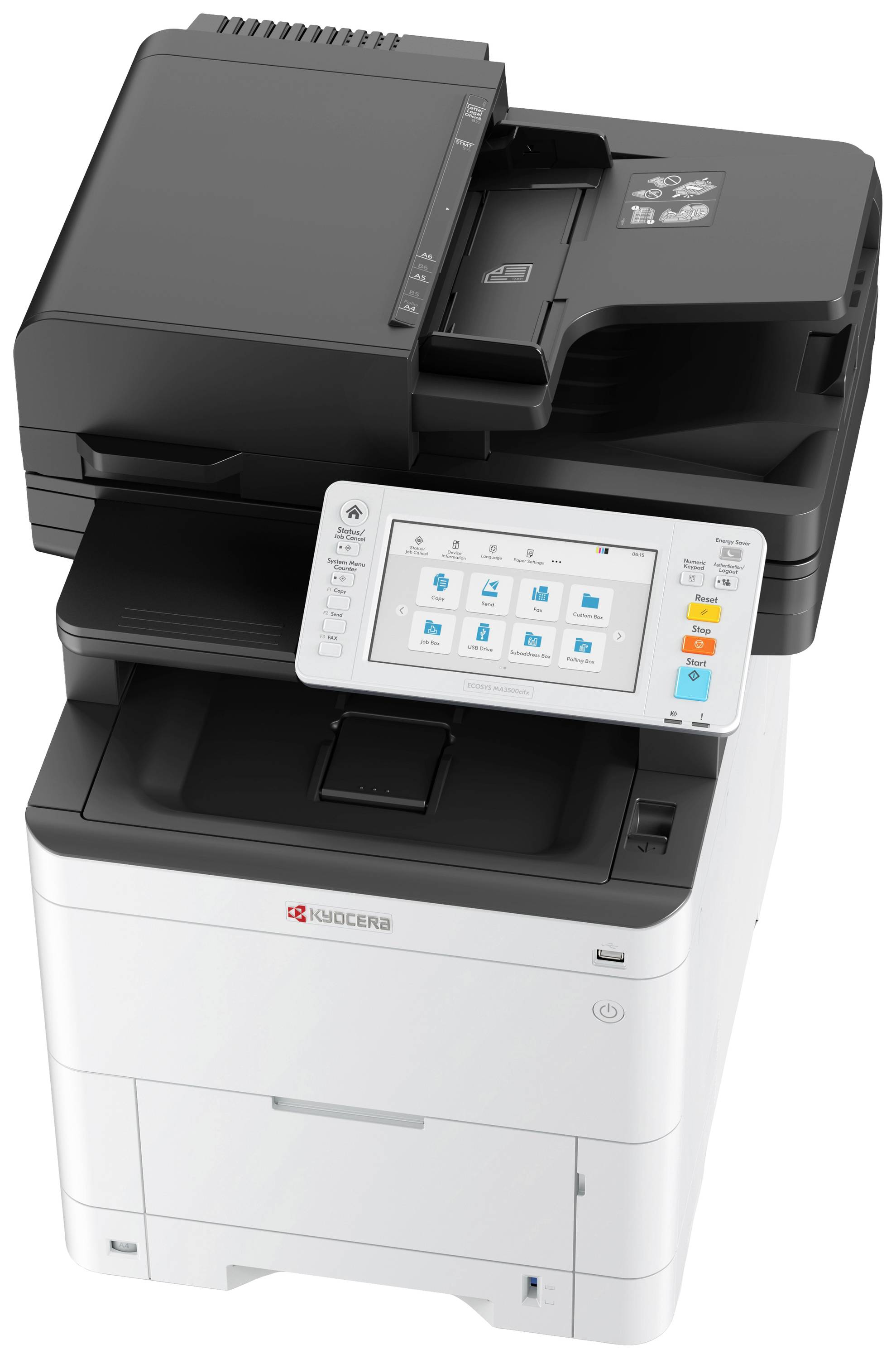 Kyocera ECOSYS MA3500cifx Multifunktionsdrucker Laser Farbe A4 Drucker, Scanner, Kopierer, Fax ADF, Duplex, LAN, USB