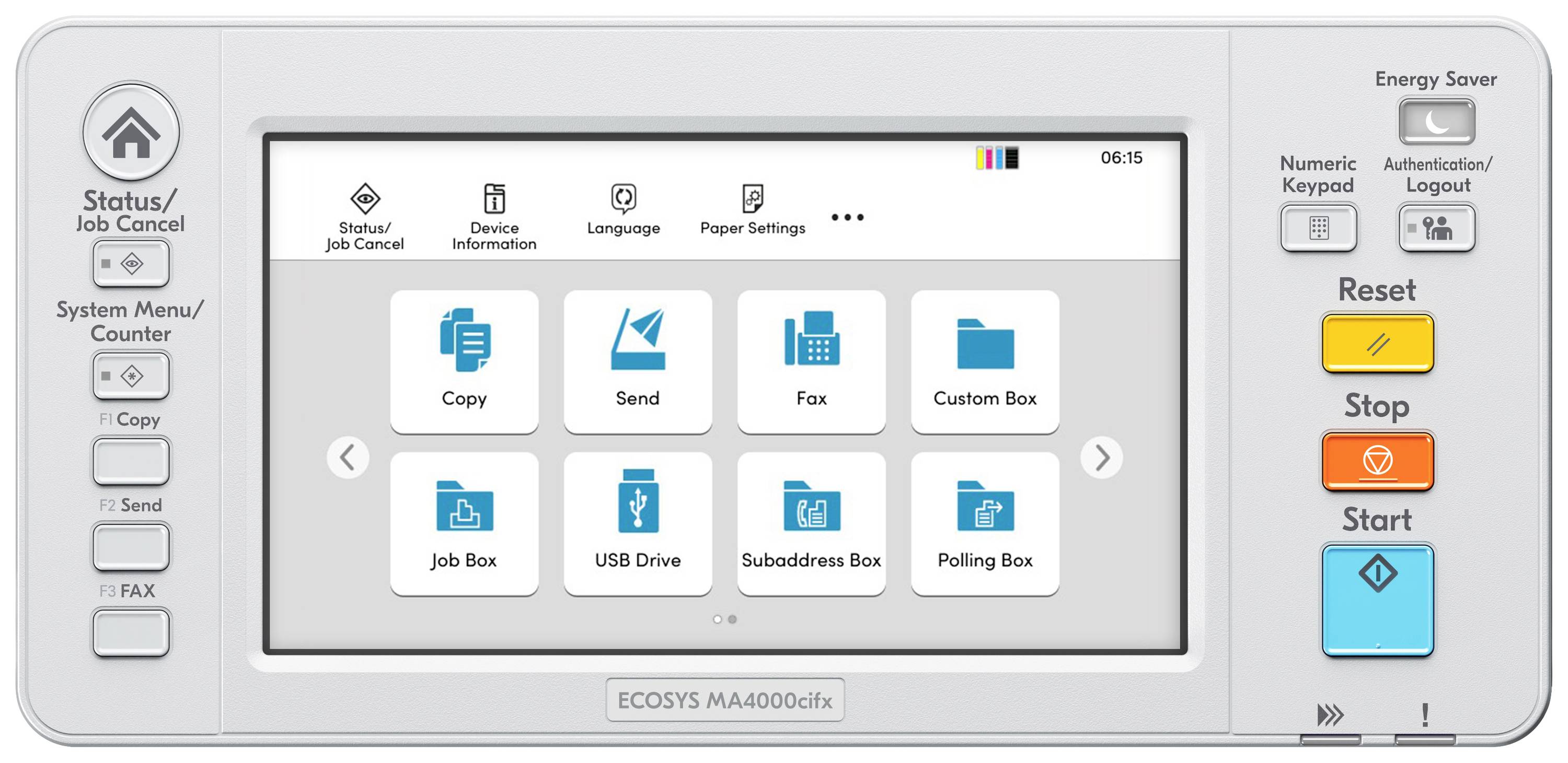 Kyocera ECOSYS MA4000cifx Multifunktionsdrucker Laser Farbe A4 Drucker, Scanner, Kopierer, Fax Duplex, LAN, USB