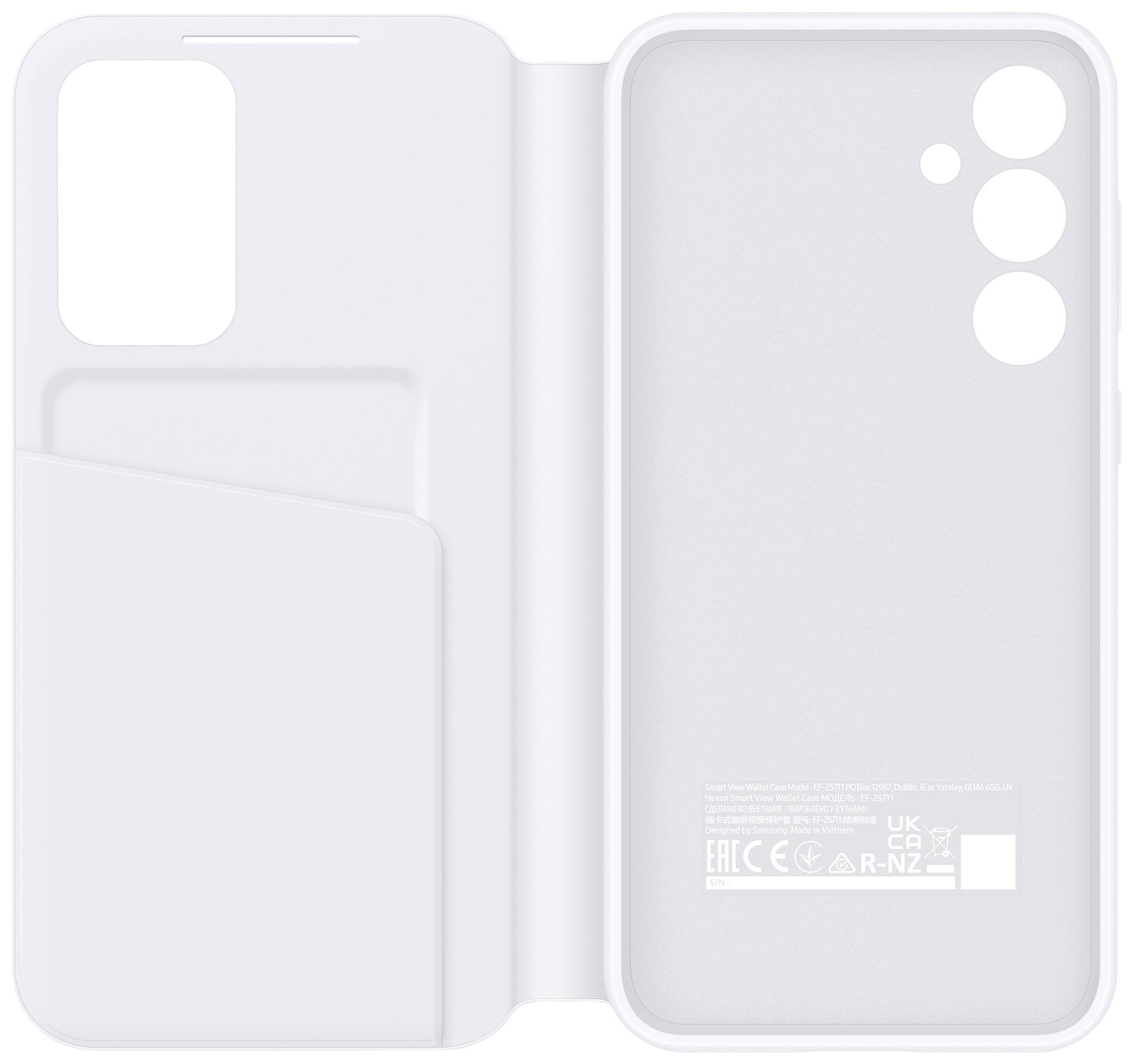 Samsung Smart View Wallet Flip Case Samsung Galaxy S23 FE Weiß EF-ZS711CWEGWW