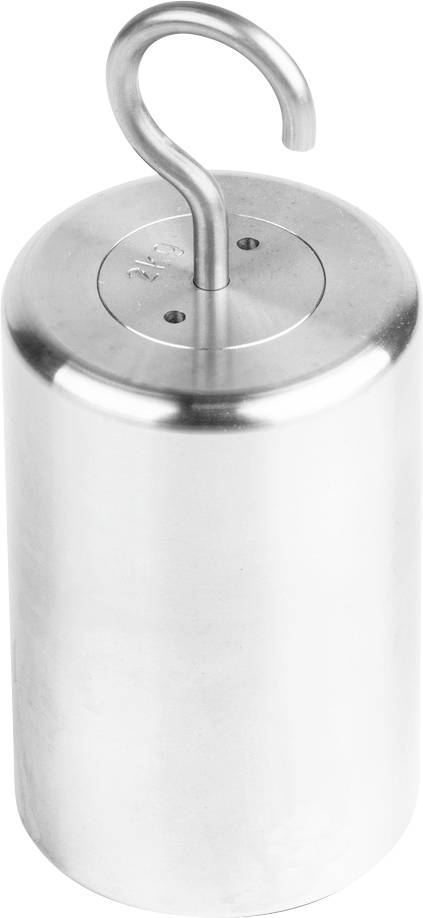Kern Prüfgewicht 347-126, OIML-Klasse M1, Nennwert 2 kg, Hakengewicht, Edelstahl feingedreht (OIML)