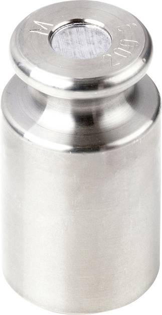 Kern Prüfgewicht 357-08, OIML-Klasse M2, Nennwert 200 g, Knopf, Edelstahl feingedreht (OIML)
