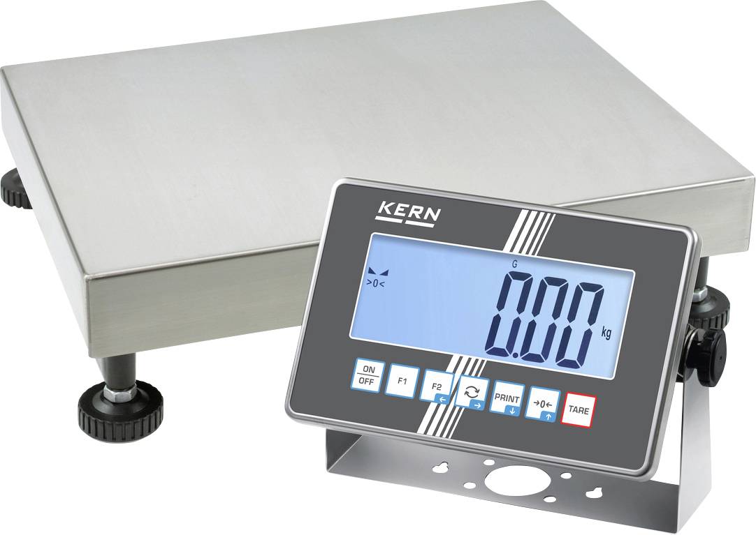 Metallwaage mit digitalem Display zeigt '0,00 kg'.