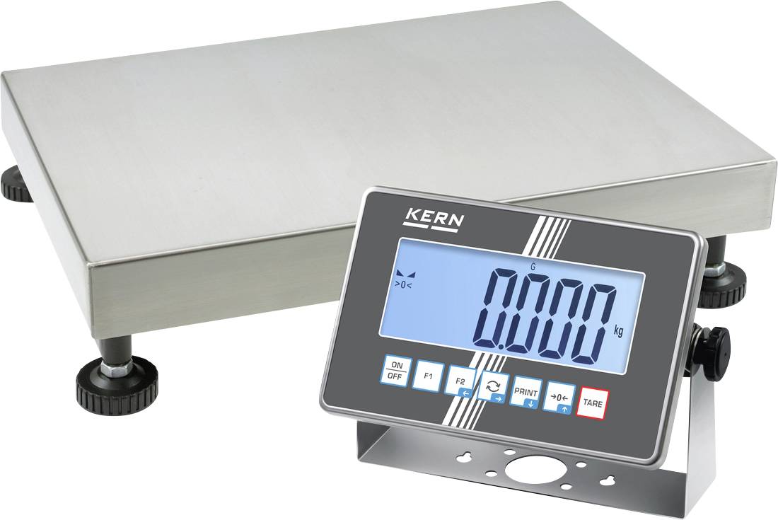 Elektronische Plattformwaage mit großem Display zeigt 