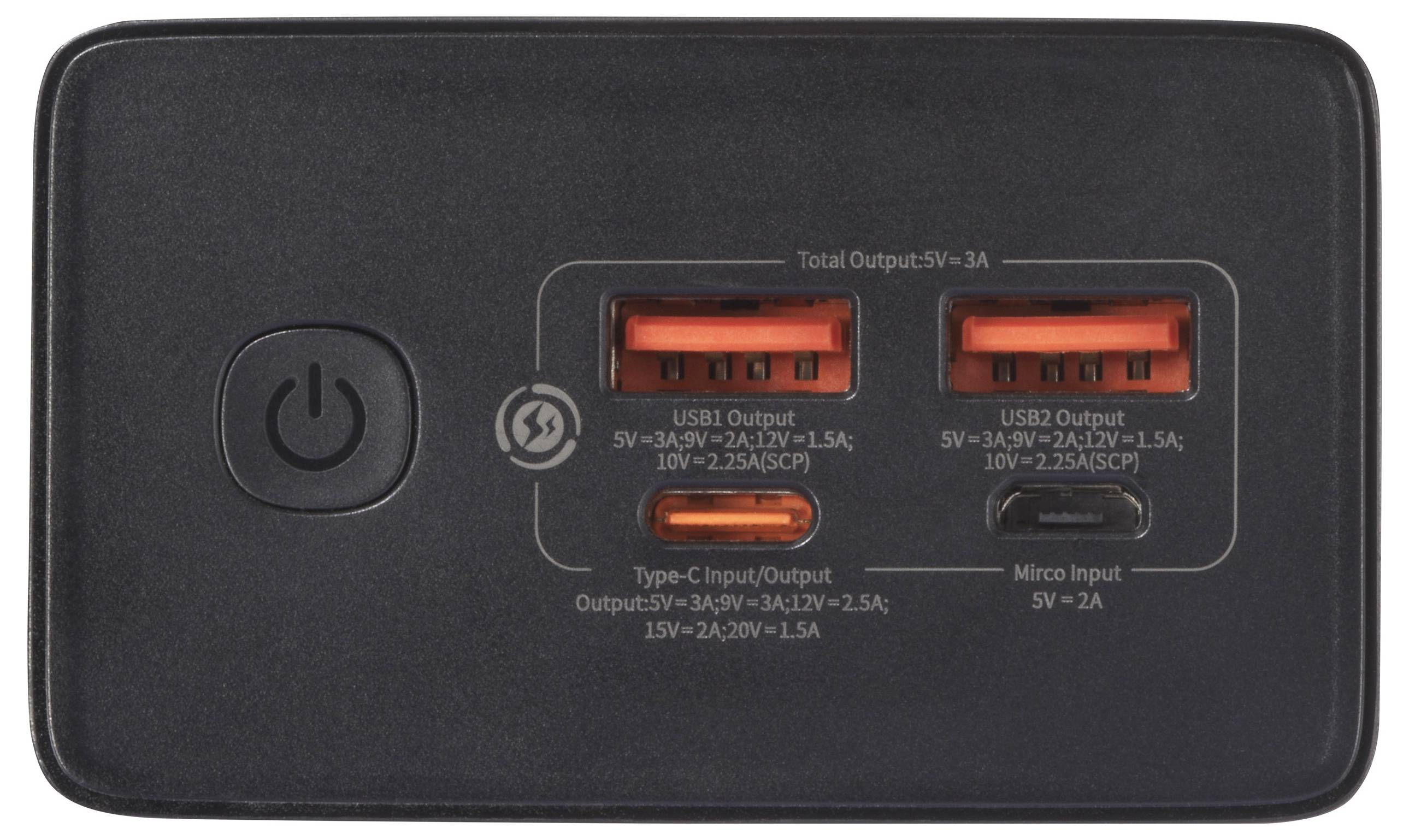 Baseus Star Lord Powerbank 30000 mAh Quick Charge 3.0, USB PD 2.0 Schwarz Statusanzeige