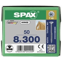 SPAX 0191010803005 Holzschraube 8mm 300mm T-STAR plus Stahl WIROX 50St. SPAX 0191010803005 Holzschraube 8mm 300mm T-STAR plus Stahl WIROX 50St.