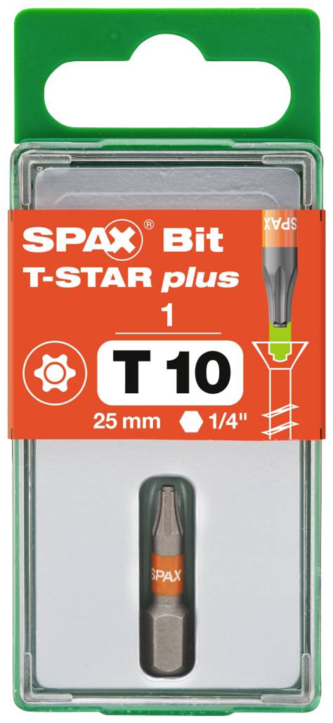 'SPAX T-STAR plus Bit', Größe T10, Länge 25mm, 1/4