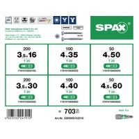 SPAX 5000009162019 Kombi-Schrauben-Sortiment 1 Set SPAX 5000009162019 Kombi-Schrauben-Sortiment 1 Set