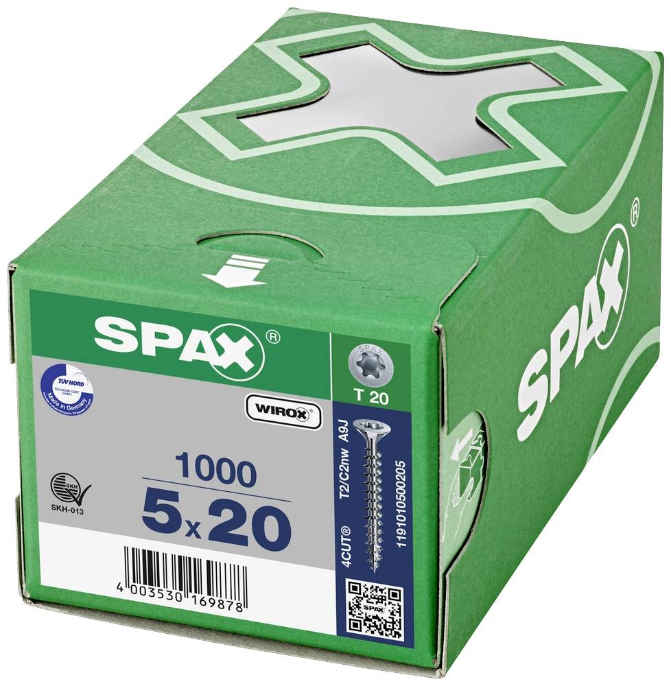 SPAX 1191010450255 Holzschraube 4.5mm 25mm T-STAR plus Stahl WIROX 1000St.