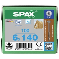 SPAX 0257000601405 Holzschraube 6mm 140mm T-STAR plus Edelstahl A2 100St. SPAX 0257000601405 Holzschraube 6mm 140mm T-STAR plus Edelstahl A2 100St.