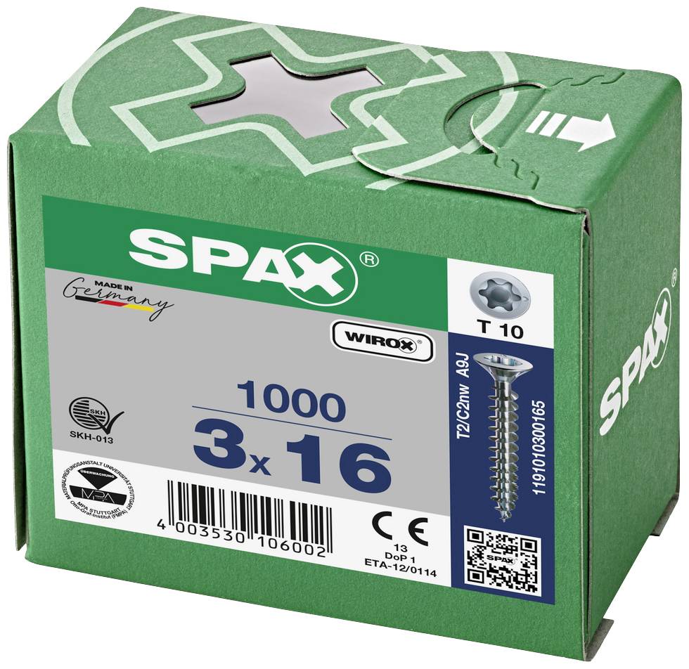 SPAX 0257000803005 Holzschraube 8 mm 300 mm T-STAR plus Edelstahl A2 50 St.