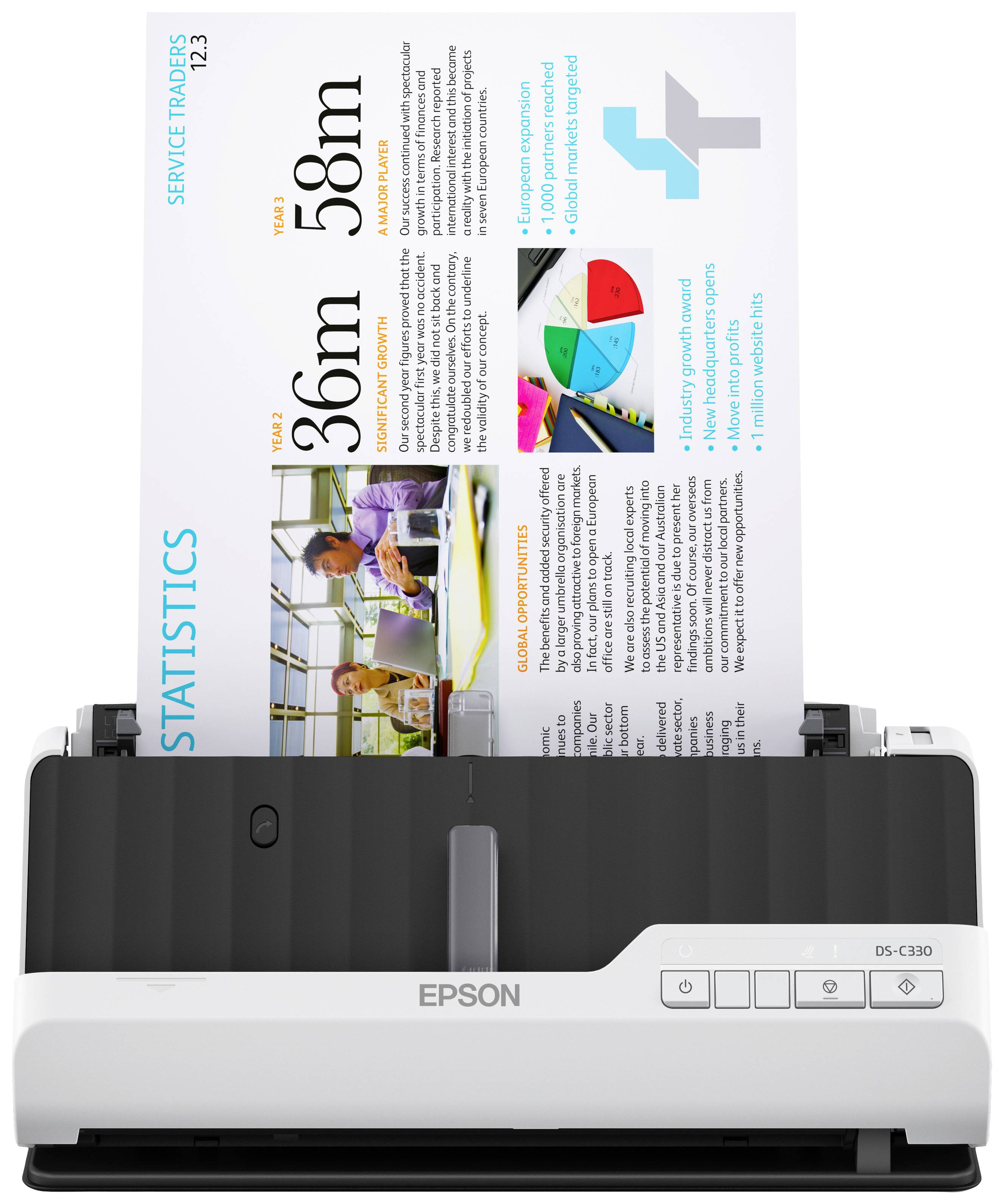 Epson WorkForce DS-C330 Scanner 30ppm Dokumentenscanner 1200 x 1200 USB-A (USB 2.0)