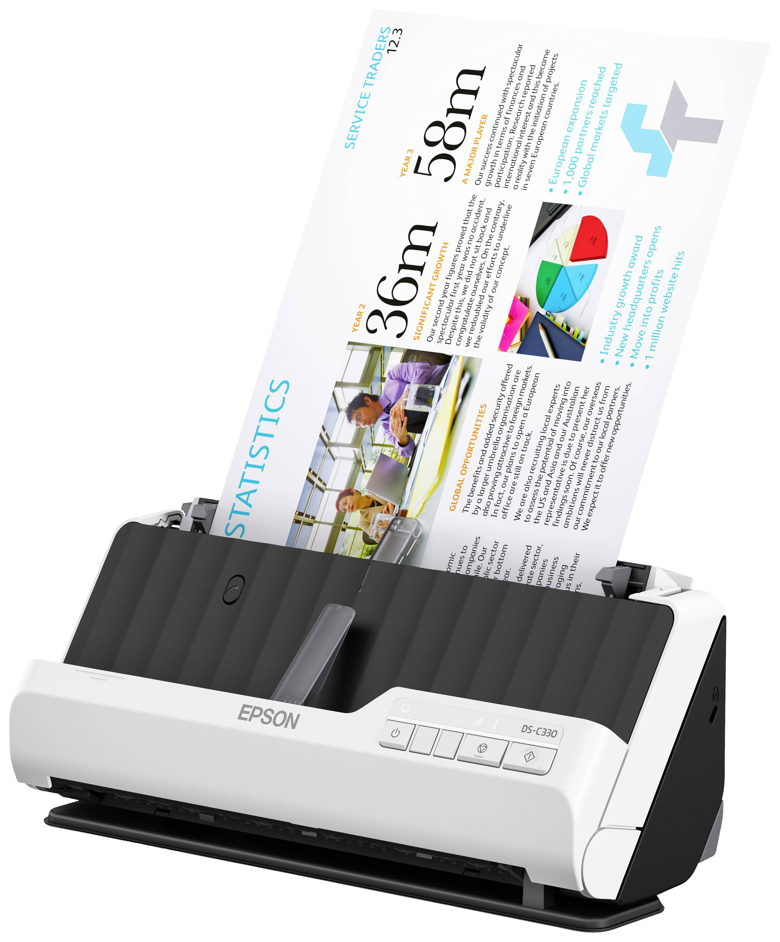 Epson WorkForce DS-C330 Scanner 30ppm Dokumentenscanner 1200 x 1200 USB-A (USB 2.0)