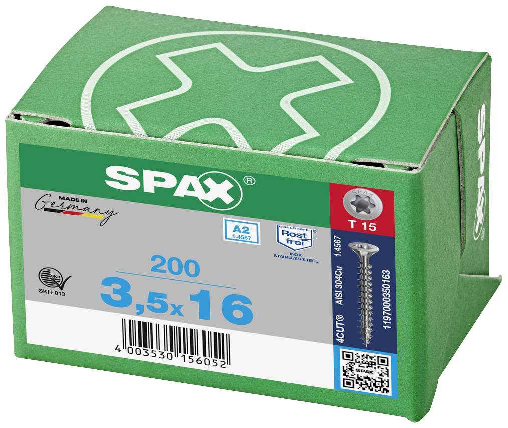 SPAX 1191010500605 Holzschraube 5mm 60mm T-STAR plus Stahl WIROX 500St.