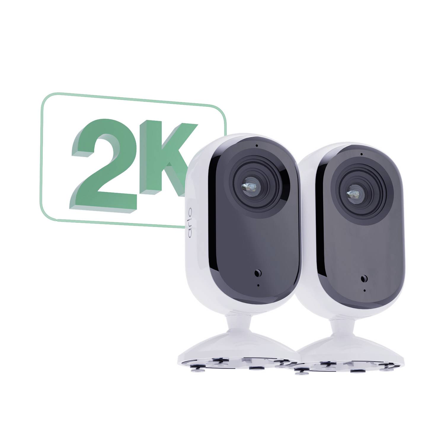 ARLO ESSENTIAL2 2K INDOOR CAMERA 2-PACK VMC3260-100EUS WLAN IP-Überwachungskamera-Set mit 2 Kameras 2688 x 1520 Pixel