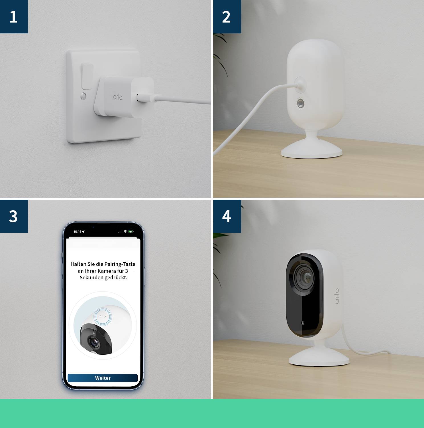 ARLO ESSENTIAL2 2K INDOOR CAMERA 2-PACK VMC3260-100EUS WLAN IP-Überwachungskamera-Set mit 2 Kameras 2688 x 1520 Pixel