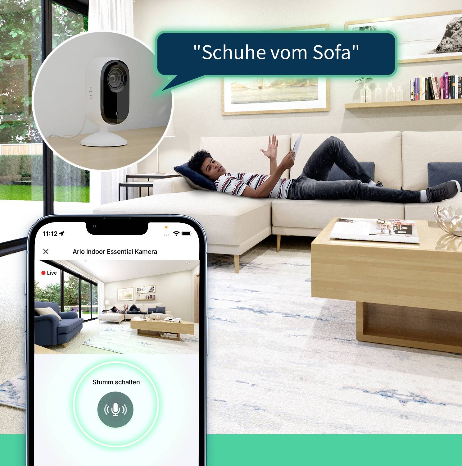 ARLO ESSENTIAL2 2K INDOOR CAMERA 2-PACK VMC3260-100EUS WLAN IP-Überwachungskamera-Set mit 2 Kameras 2688 x 1520 Pixel