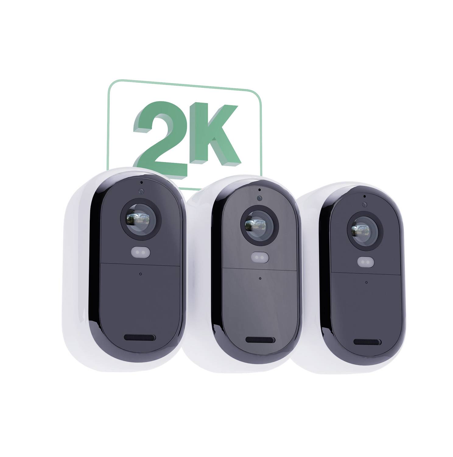 ARLO ESSENTIAL2 2K OUTDOOR CAMERA 3-PACK VMC3350-100EUS WLAN IP-Überwachungskamera-Set mit 3 Kameras 2688 x 1520 Pixel