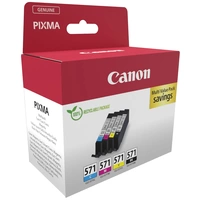 Canon Druckerpatrone CLI-571 C/M/Y/BK Multipack Original Kombi-Pack Schwarz, Cyan, Magenta, Gelb 03 Canon Druckerpatrone CLI-571 C/M/Y/BK Multipack Original Kombi-Pack Schwarz, Cyan, Magenta, Gelb 03