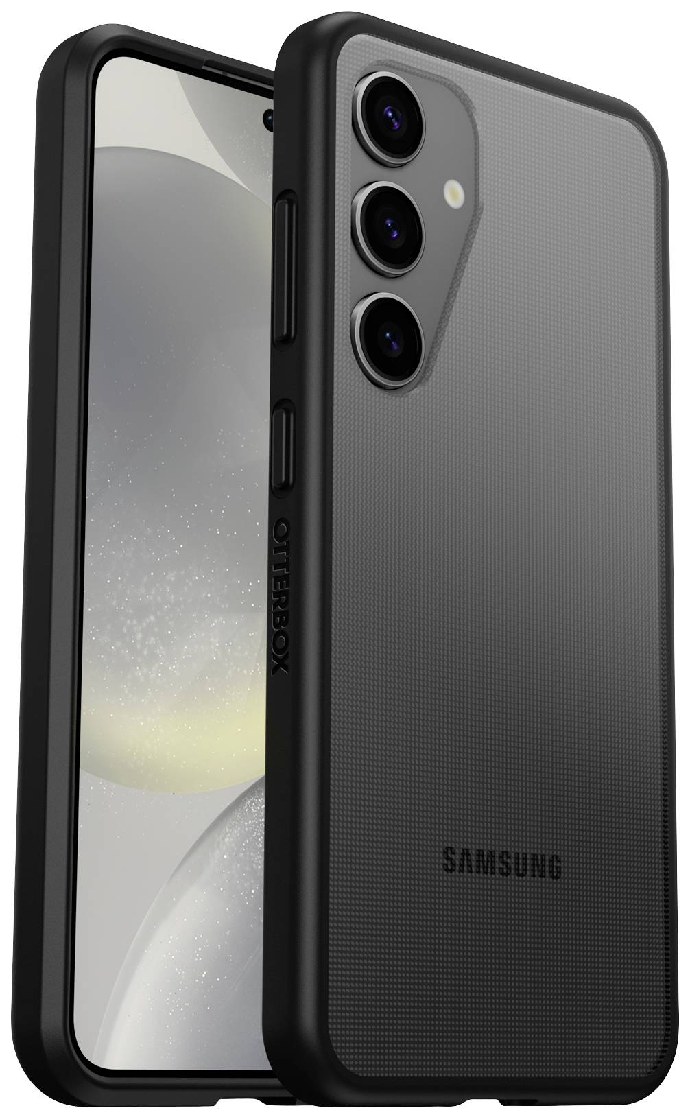 Otterbox React Backcover Samsung Galaxy S24 Transparent, Schwarz Induktives Laden, Stoßfest