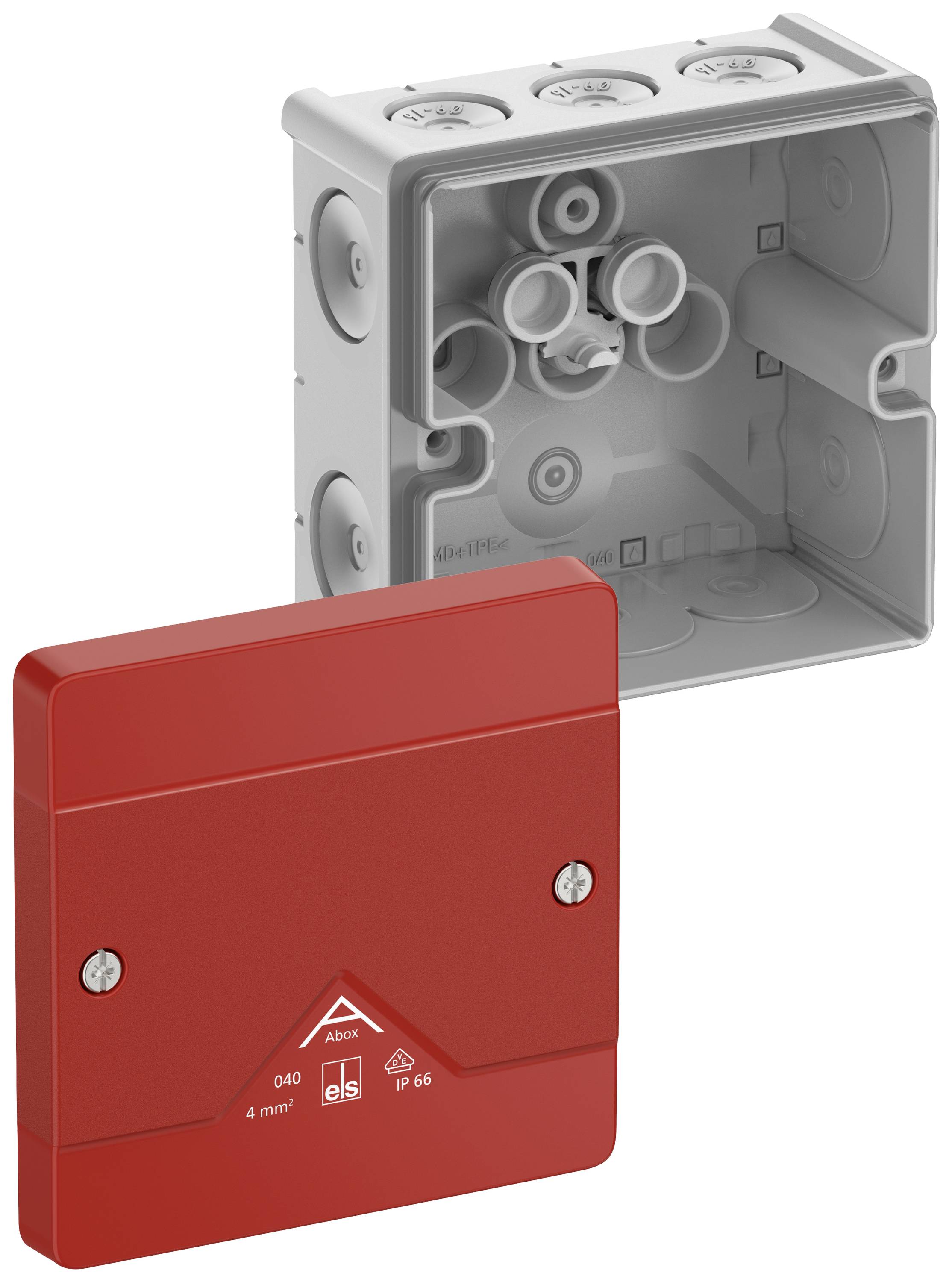 Spelsberg 80470001 Abzweigkasten (L x B x H) 102 x 102 x 57mm Grau, Rot IP66 1St.