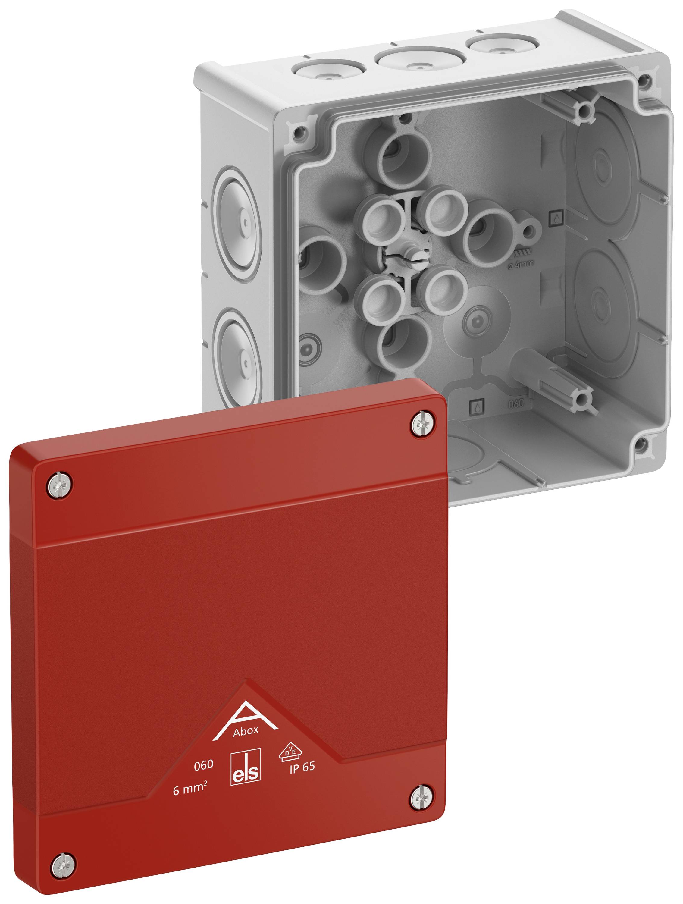 Spelsberg 80670001 Abzweigkasten (L x B x H) 127 x 127 x 70mm Grau, Rot IP66 1St.