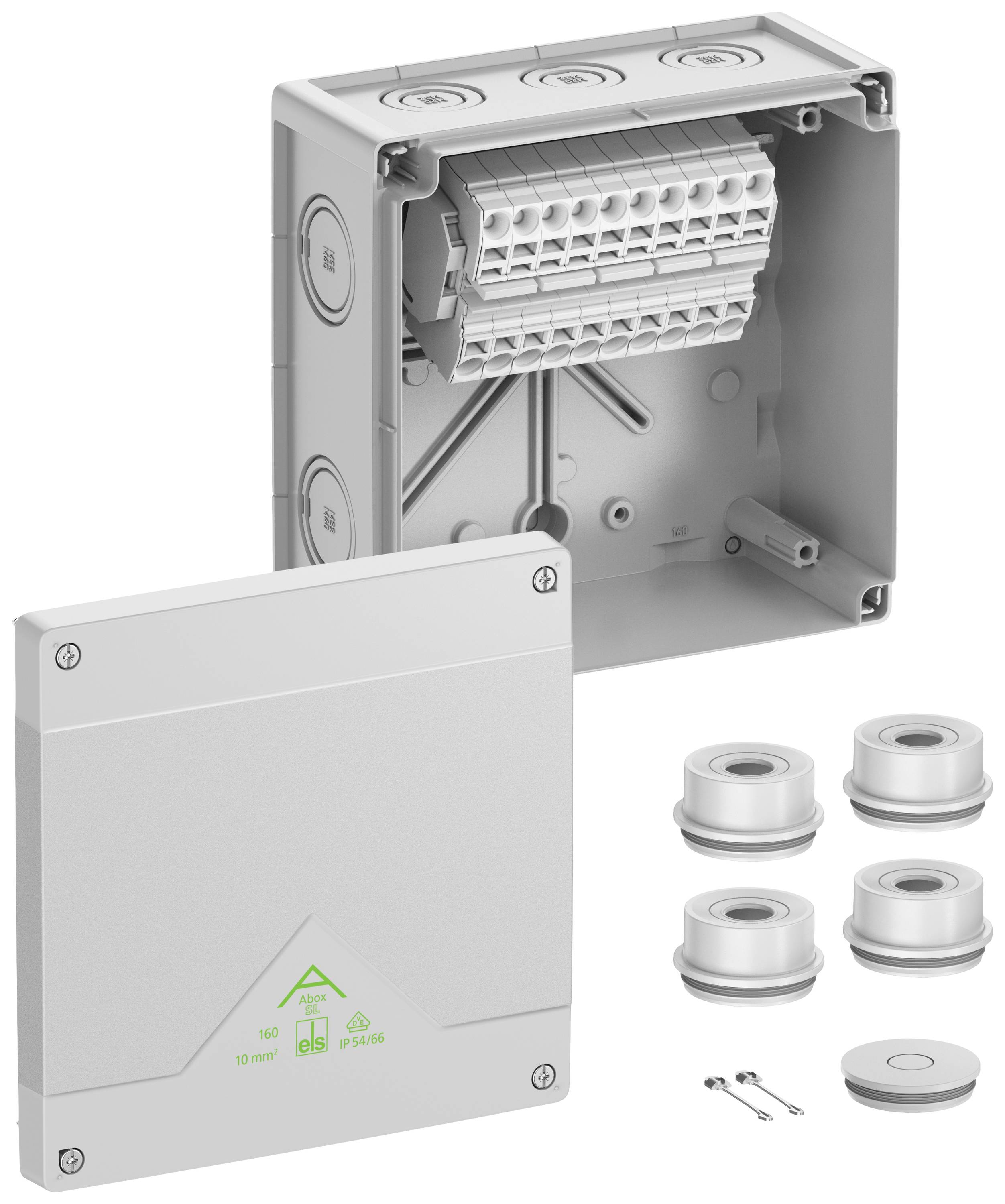 Spelsberg 81044001 Abzweigkasten (L x B x H) 182 x 182 x 90mm Grau IP55, IP66 1St.