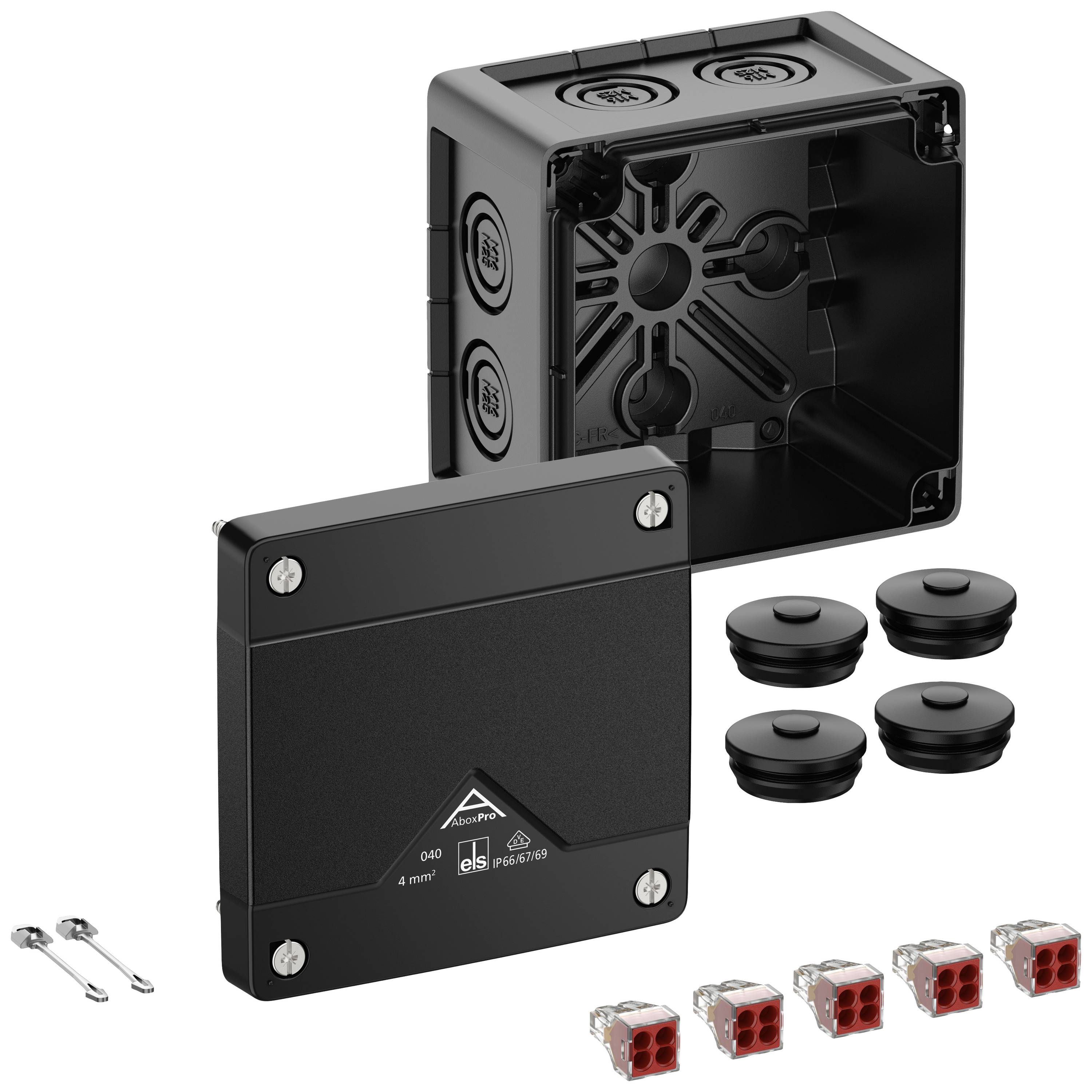 Spelsberg 40402001 Abzweigkasten (L x B x H) 102 x 102 x 70mm Schwarz IP66, IP67, IP69 1St.