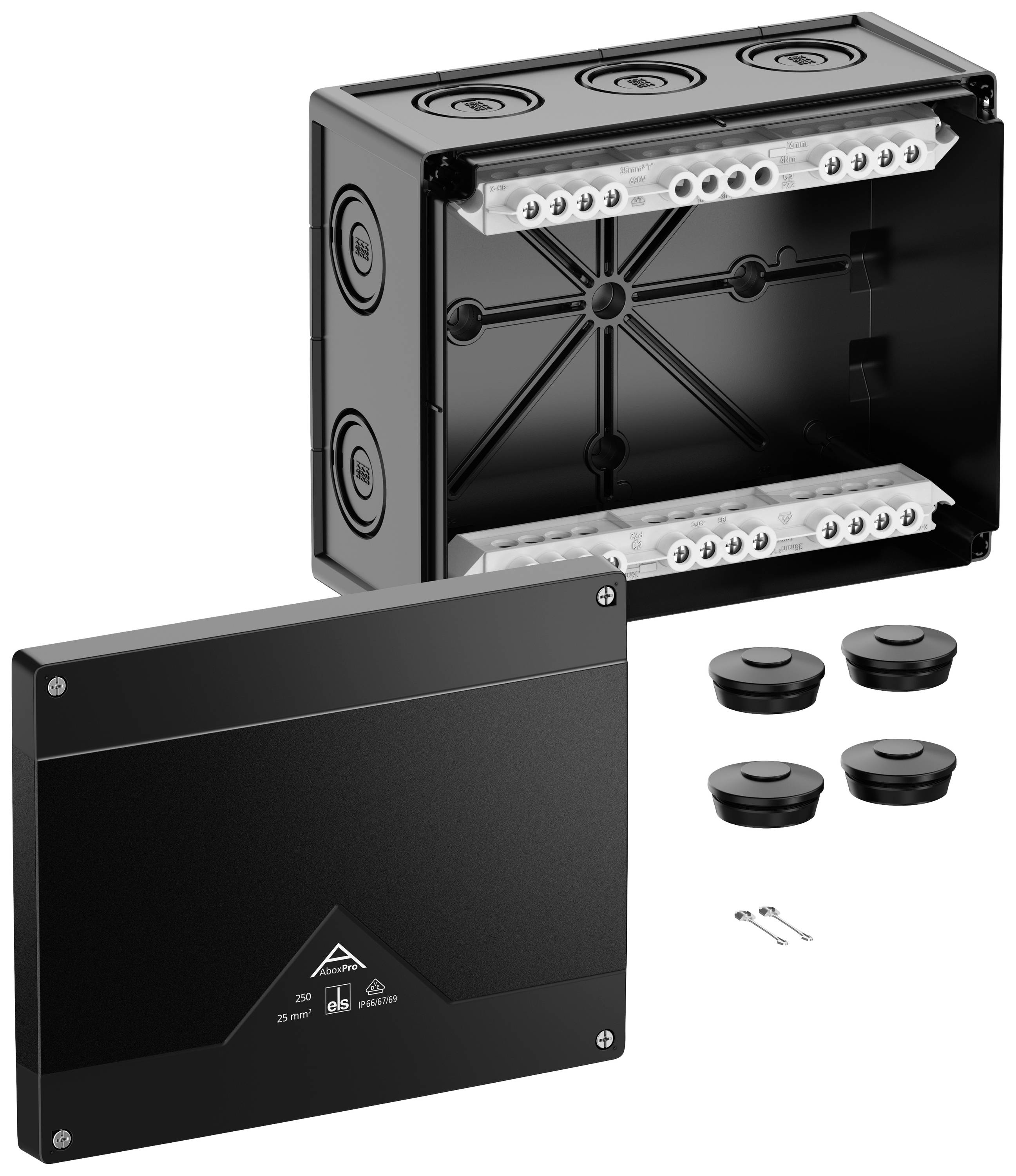 Spelsberg 42502001 Abzweigkasten (L x B x H) 202 x 252 x 120 mm Schwarz IP66, IP67, IP69 1 St.