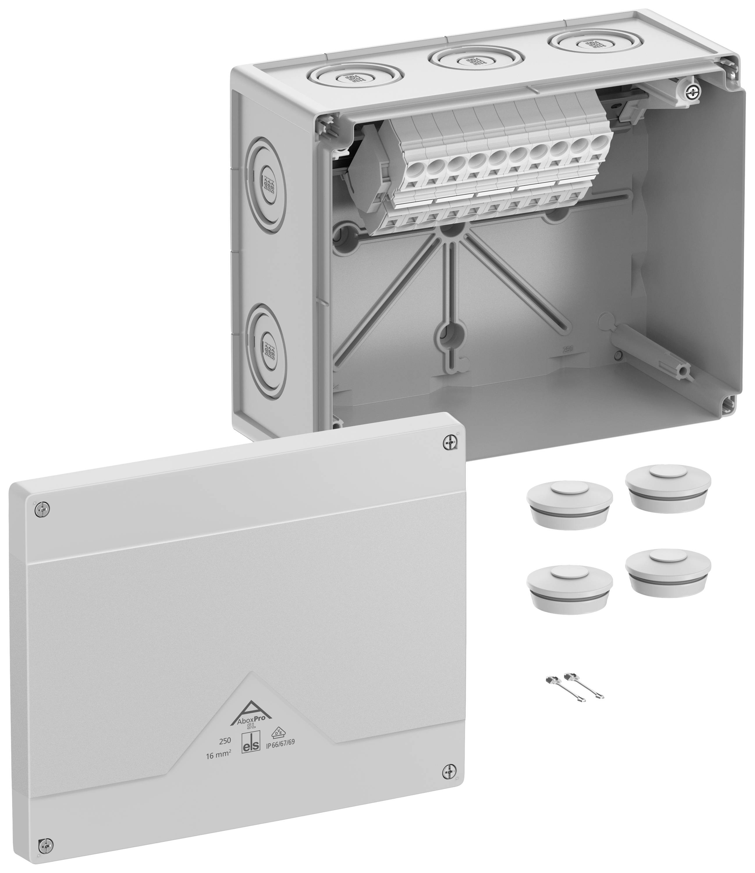 Spelsberg 41644001 Abzweigkasten (L x B x H) 202 x 252 x 120mm Grau IP66, IP67, IP69 1St.