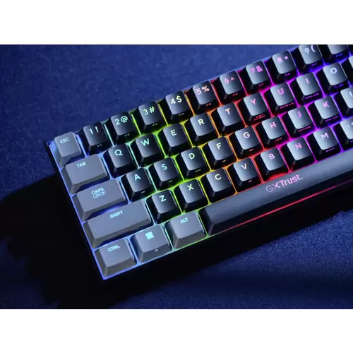 Trust GXT867 ACIRA Mini Kabelgebunden Gaming-Tastatur Deutsch, QWERTZ Schwarz Beleuchtet Trust GXT867 ACIRA Mini Kabelgebunden Gaming-Tastatur Deutsch, QWERTZ Schwarz Beleuchtet