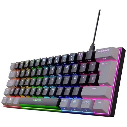 Trust GXT867 ACIRA Mini Kabelgebunden Gaming-Tastatur Deutsch, QWERTZ Schwarz Beleuchtet Trust GXT867 ACIRA Mini Kabelgebunden Gaming-Tastatur Deutsch, QWERTZ Schwarz Beleuchtet