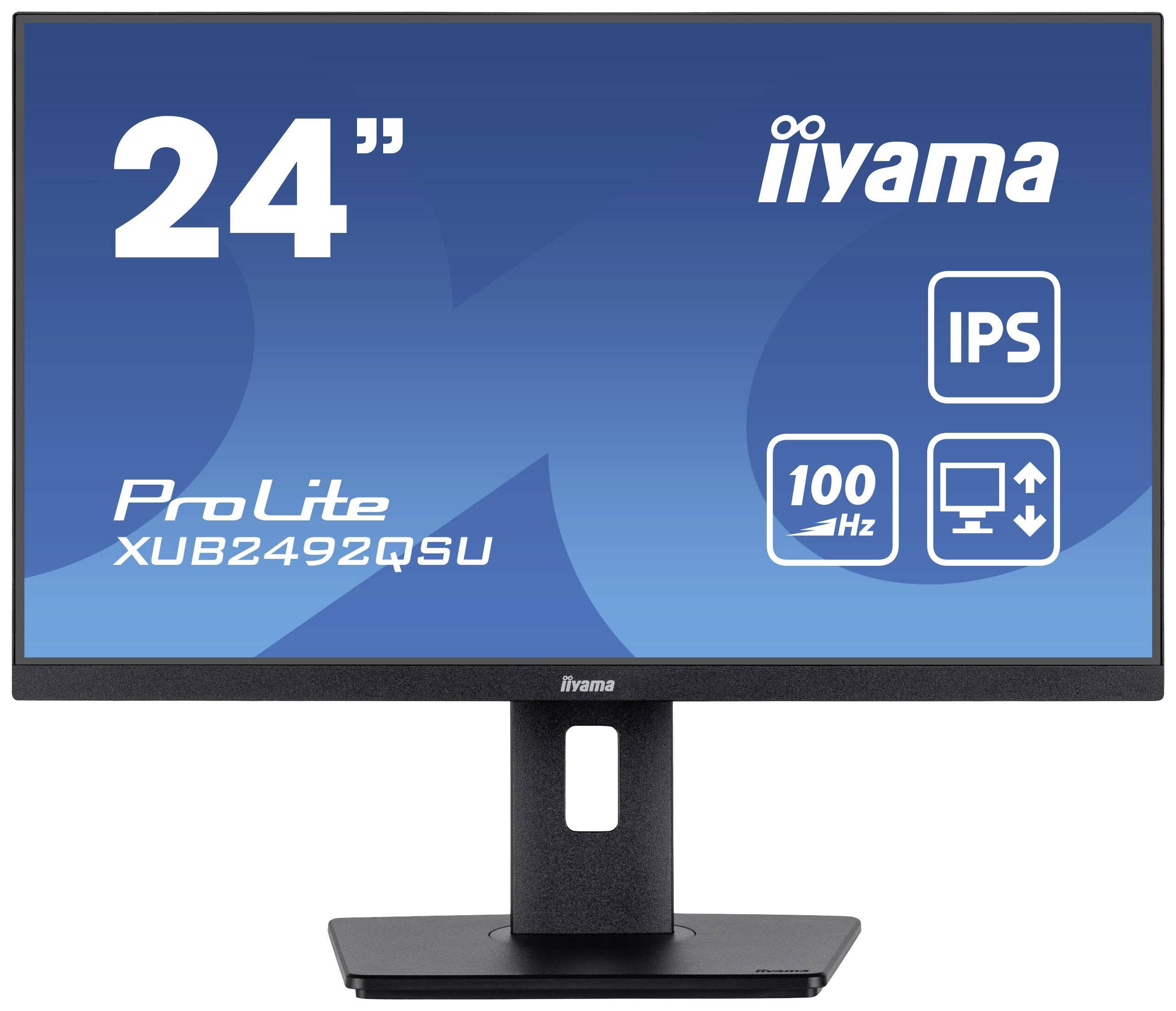 Ein 24-Zoll-Monitor der Marke Iiyama mit IPS-Technologie und 100 Hz Bildwiederholrate. Modell: ProLite XUB2492QSU.