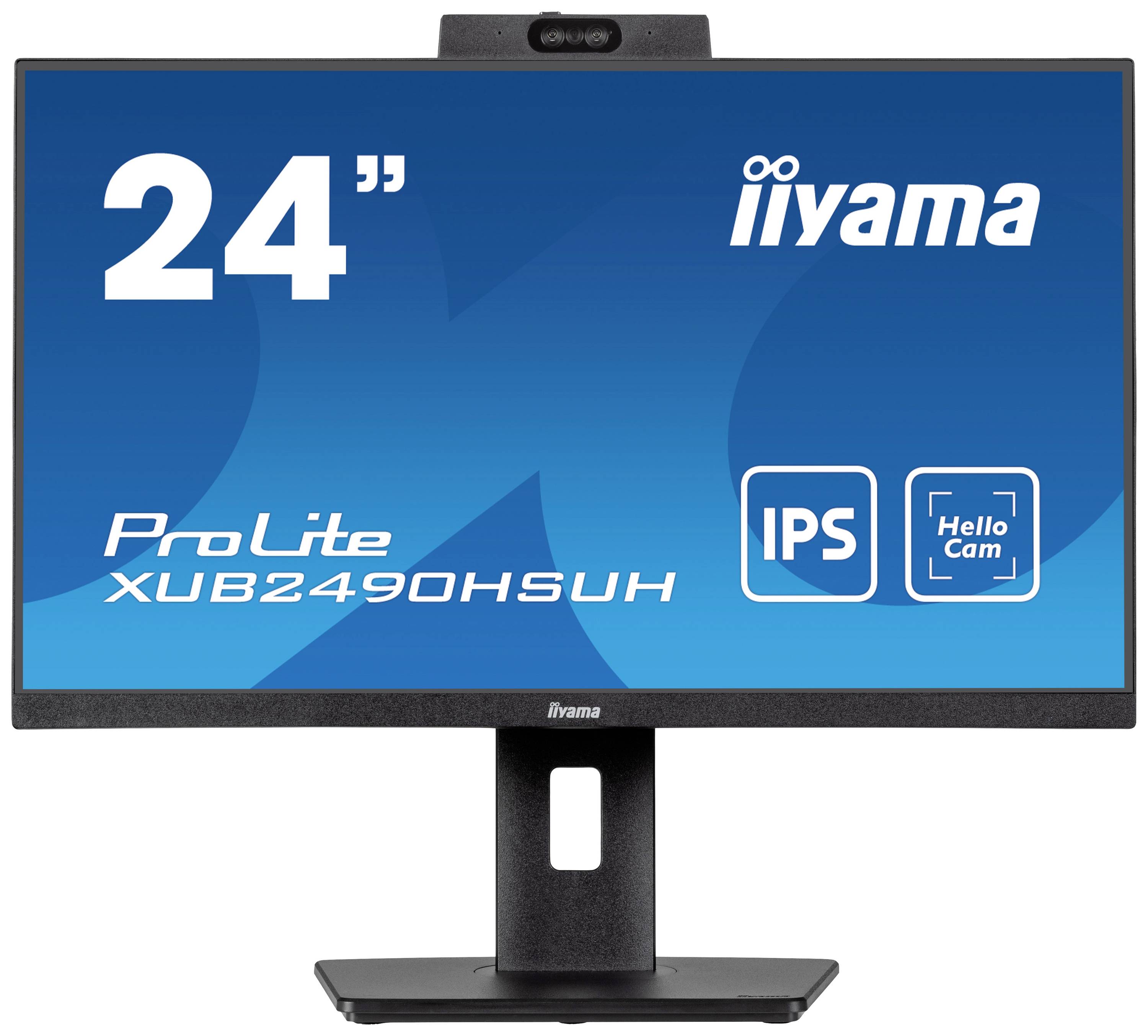 Iiyama ProLite XUB2490HSUH-B1 LED-Monitor EEK D (A - G) 60.5 cm (23.8 Zoll) 1920 x 1080 Pixel 16:9 4 ms HDMI®, DisplayPort, USB 3.2 Gen 1, Kopfhöre