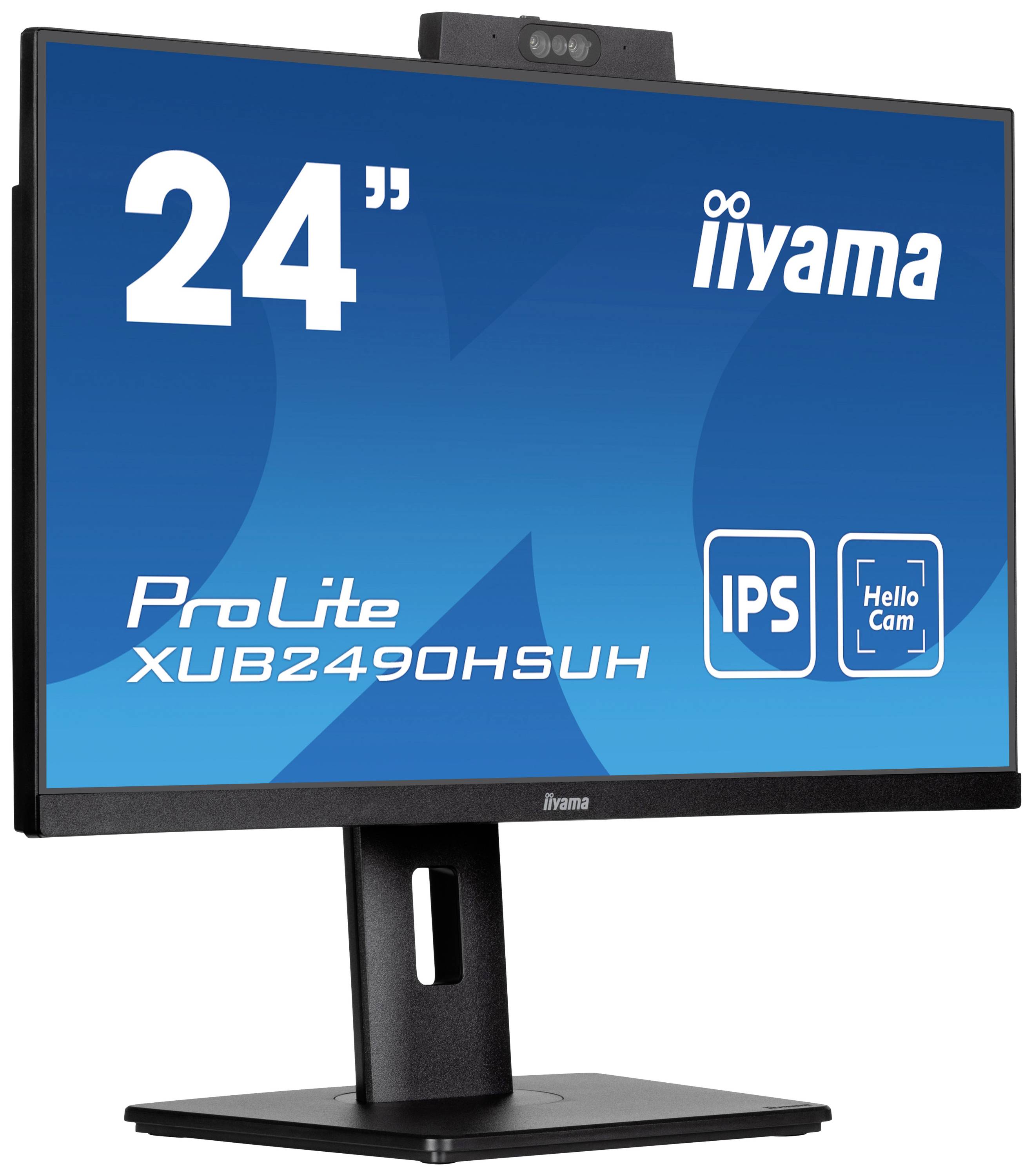 Iiyama ProLite XUB2490HSUH-B1 LED-Monitor EEK D (A - G) 60.5 cm (23.8 Zoll) 1920 x 1080 Pixel 16:9 4 ms HDMI®, DisplayPort, USB 3.2 Gen 1, Kopfhöre