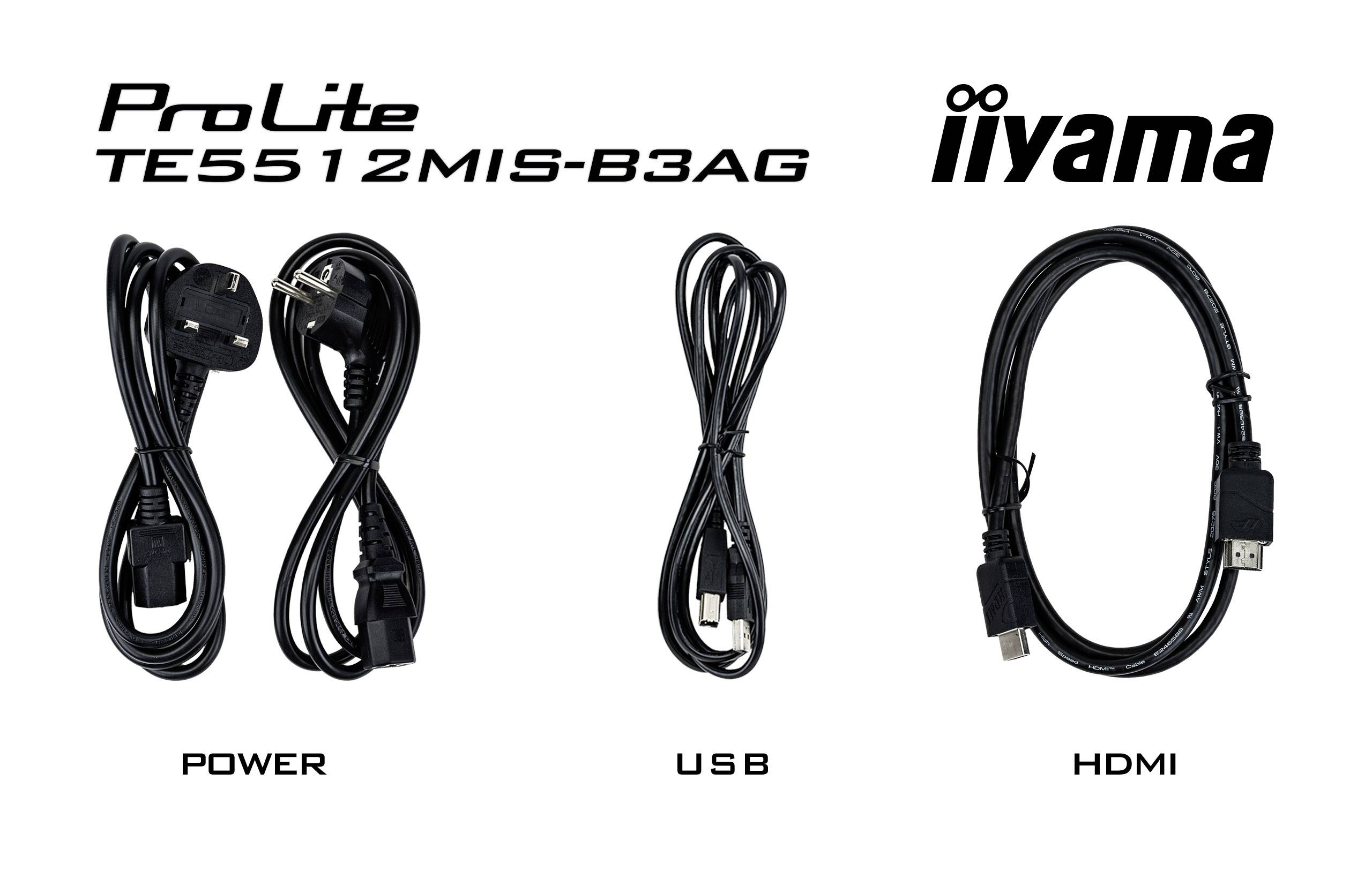 Iiyama ProLite TE5512MIS-B3AG Large Format Display EEK: G (A - G) 138.8 cm 55 Zoll 3840 x 2160 Pixel 24/7