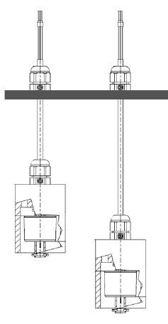 REED Electronics RCS-Ø40/61-R1/8"-PO/S-L44-P25-3mPVC Schwimmerschalter 25 V/AC, 50 V/DC 1 Schließer