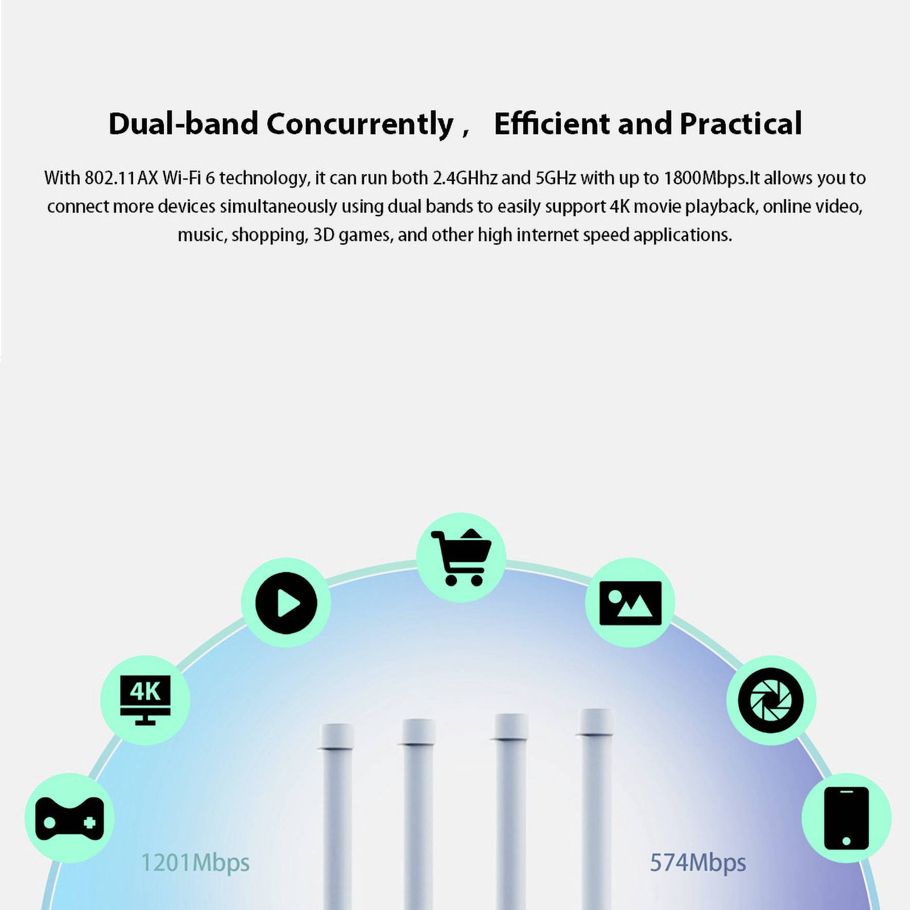 Wavlink WLAN Access-Point WS-WN573HX1 AX1800 WS-WN573HX1 EU LAN 10/100/1000MBit/s 1.75 GBit/s PoE-Funktion