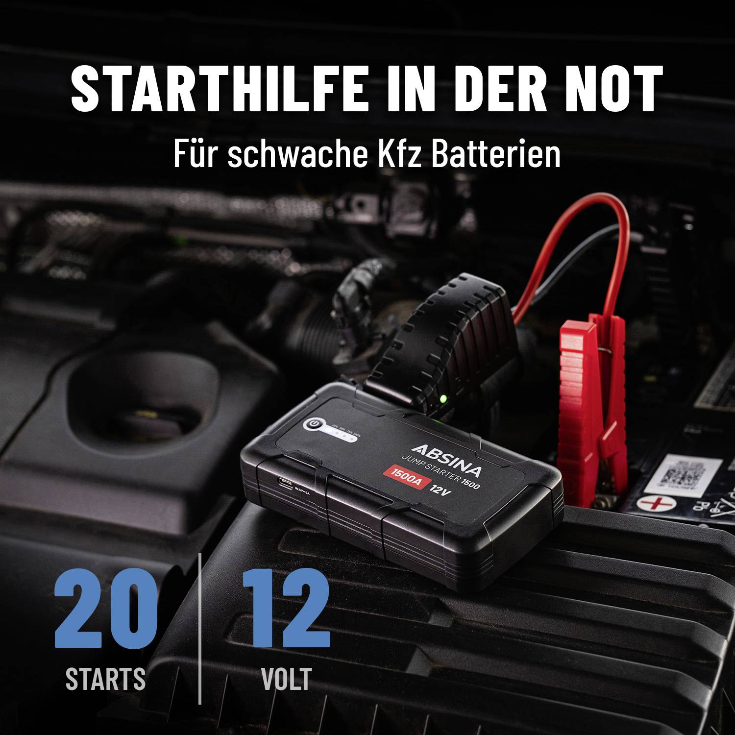 Absina Kfz-Ladegerät 301017 Starthilfestrom (12 V)=400A