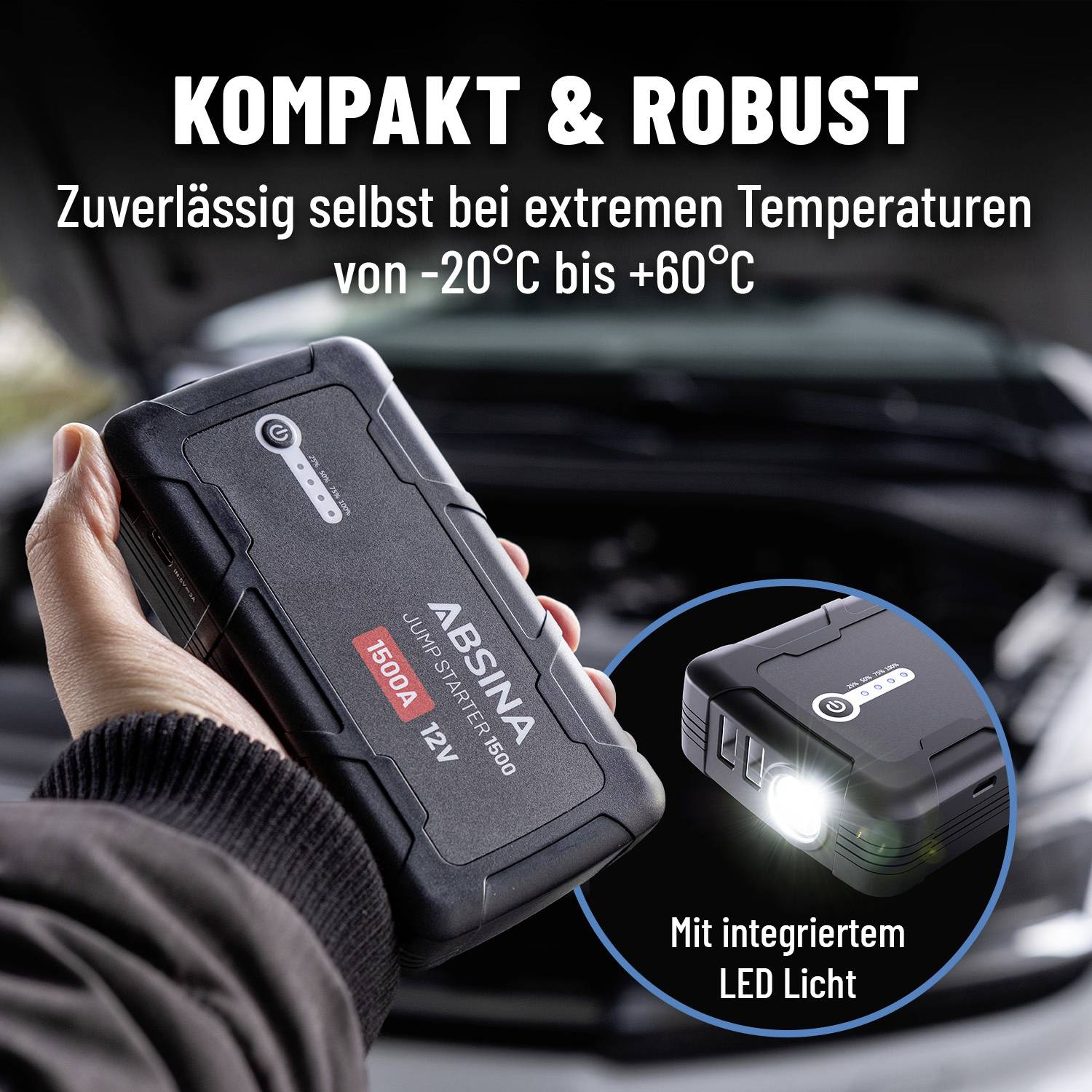 Absina Kfz-Ladegerät 301017 Starthilfestrom (12 V)=400A