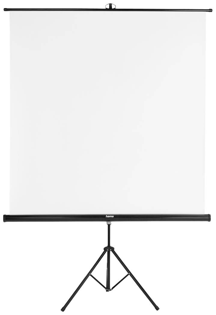 Leinwand auf einem Stativ; Hintergrund für Präsentationen oder Vorführungen.