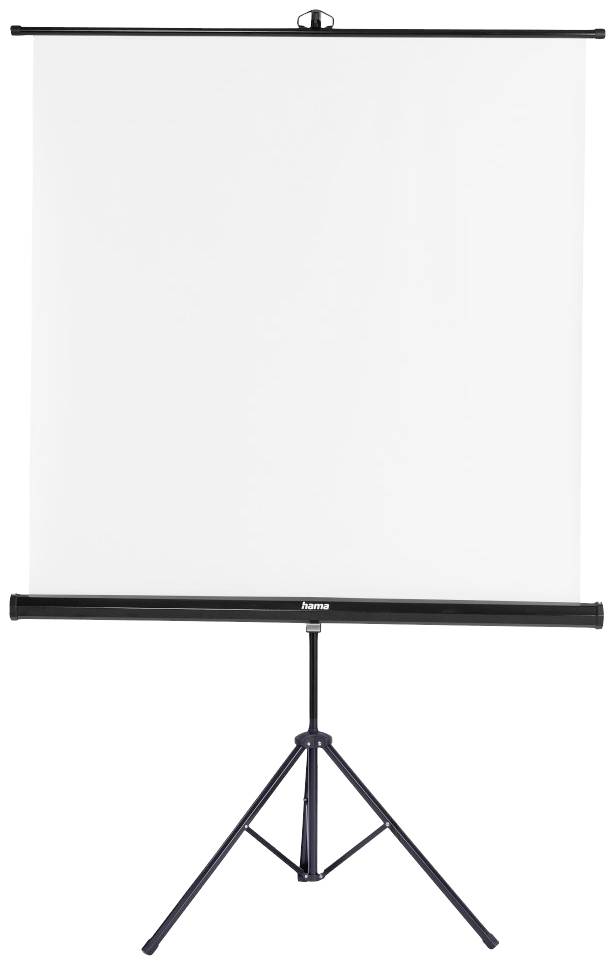 Leinwand auf einem Stativ, bereit für eine Präsentation.