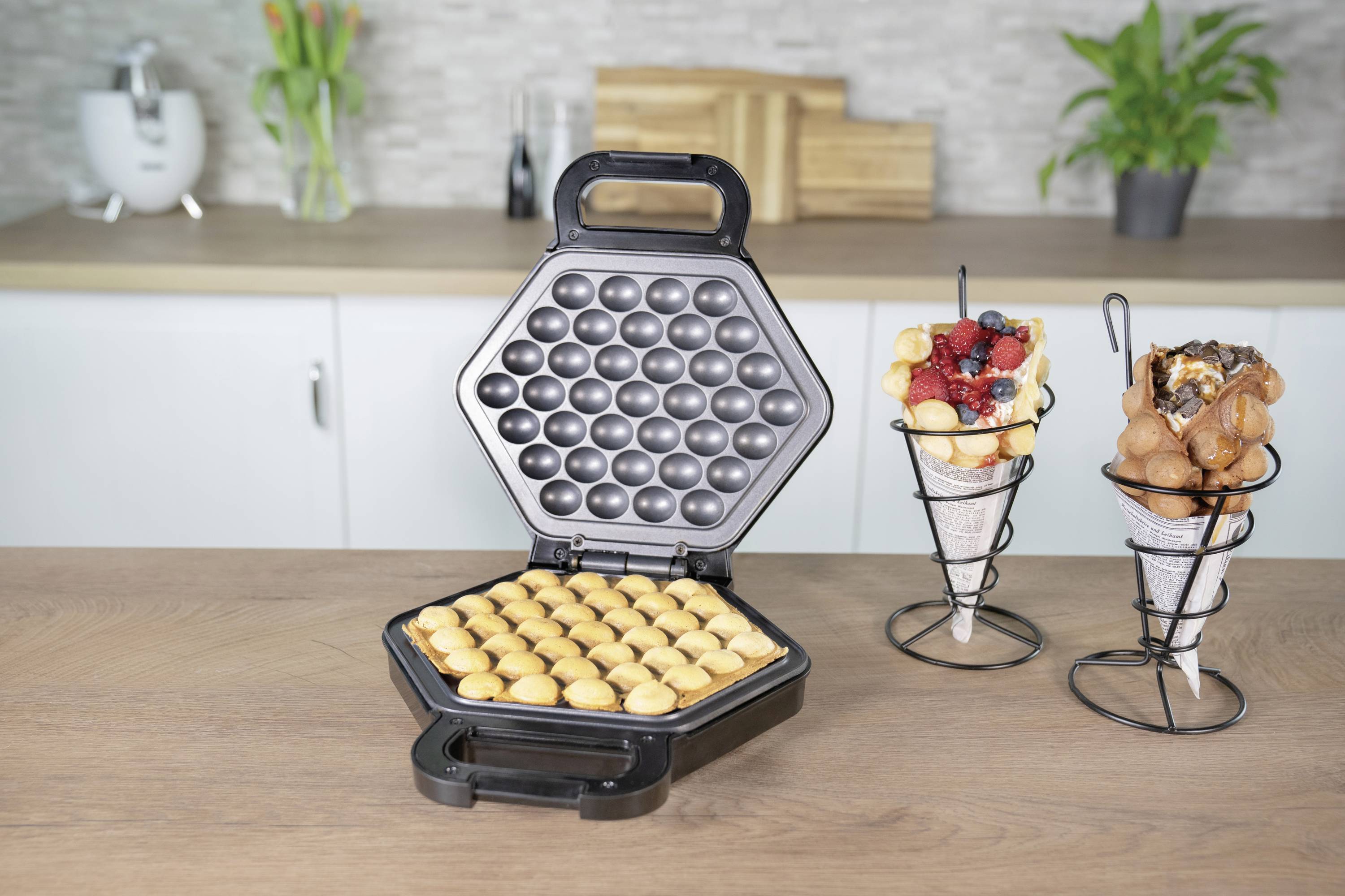 Unold Bobby Waffeleisen Cool-Touch-Gehäuse, Antihaftbeschichtung, Automatische Temperaturanpassung