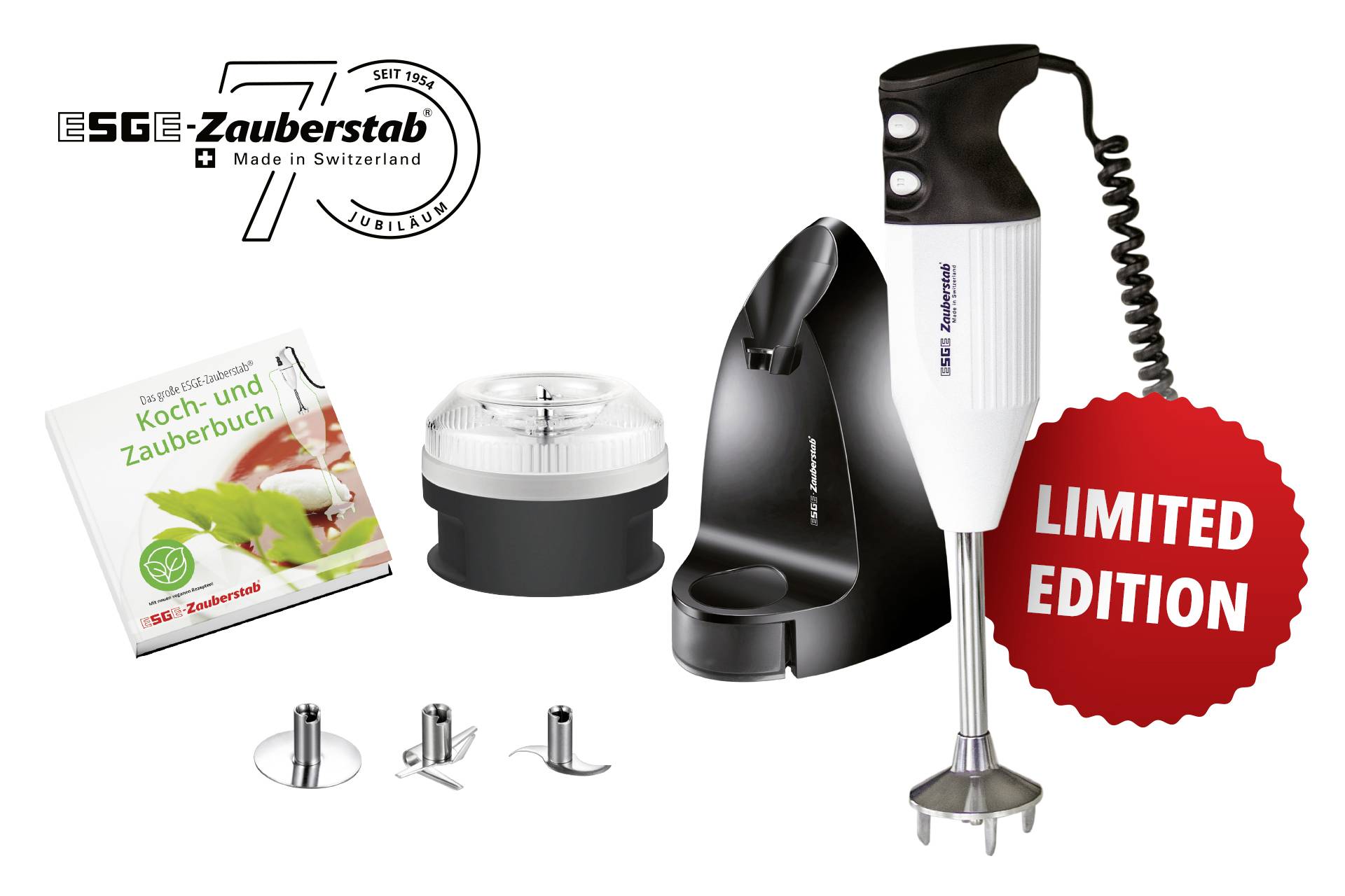 ESGE Zauberstab® Edition Petticoat Stabmixer 180W Weiß, Schwarz