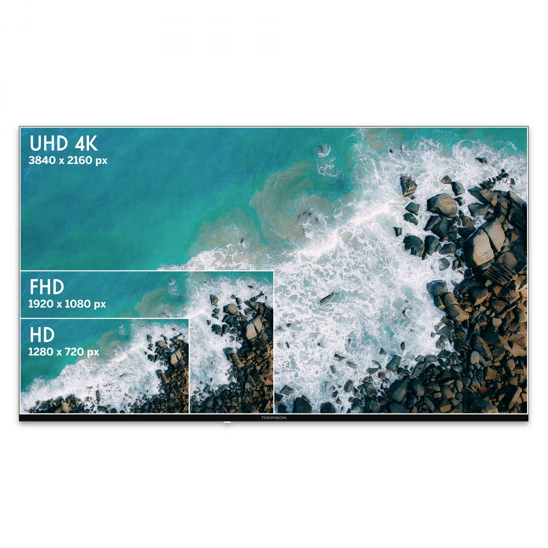 Thomson 65UA5S13 LED-TV 165 cm 65 Zoll EEK F (A - G) DVB-C, DVB-S, DVB-S2, DVB-T, DVB-T2, UHD, WLAN, Smart TV, CI+ Schwarz