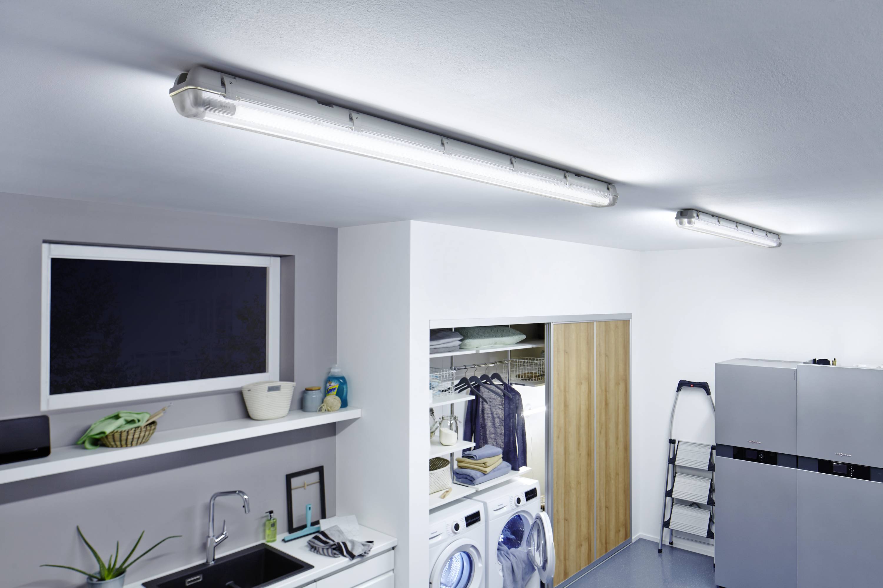 LEDVANCE SubMarine PCR Feuchtraum-Wannenleuchte LED G13 40W Neutralweiß Grau