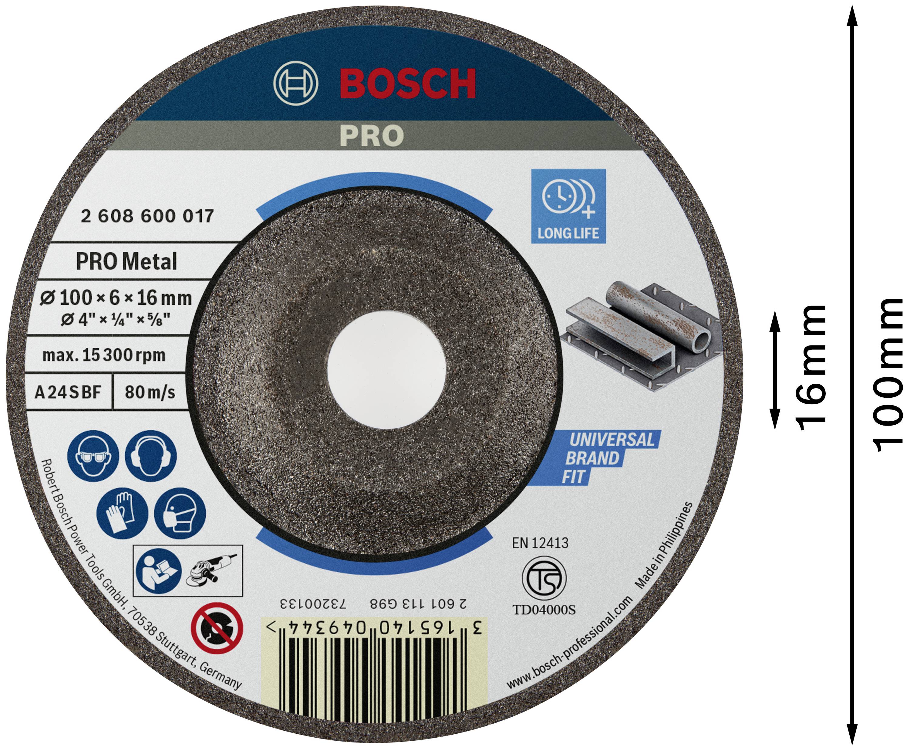 Bosch Accessories 2608600017 2608600017 Schruppscheibe gekröpft