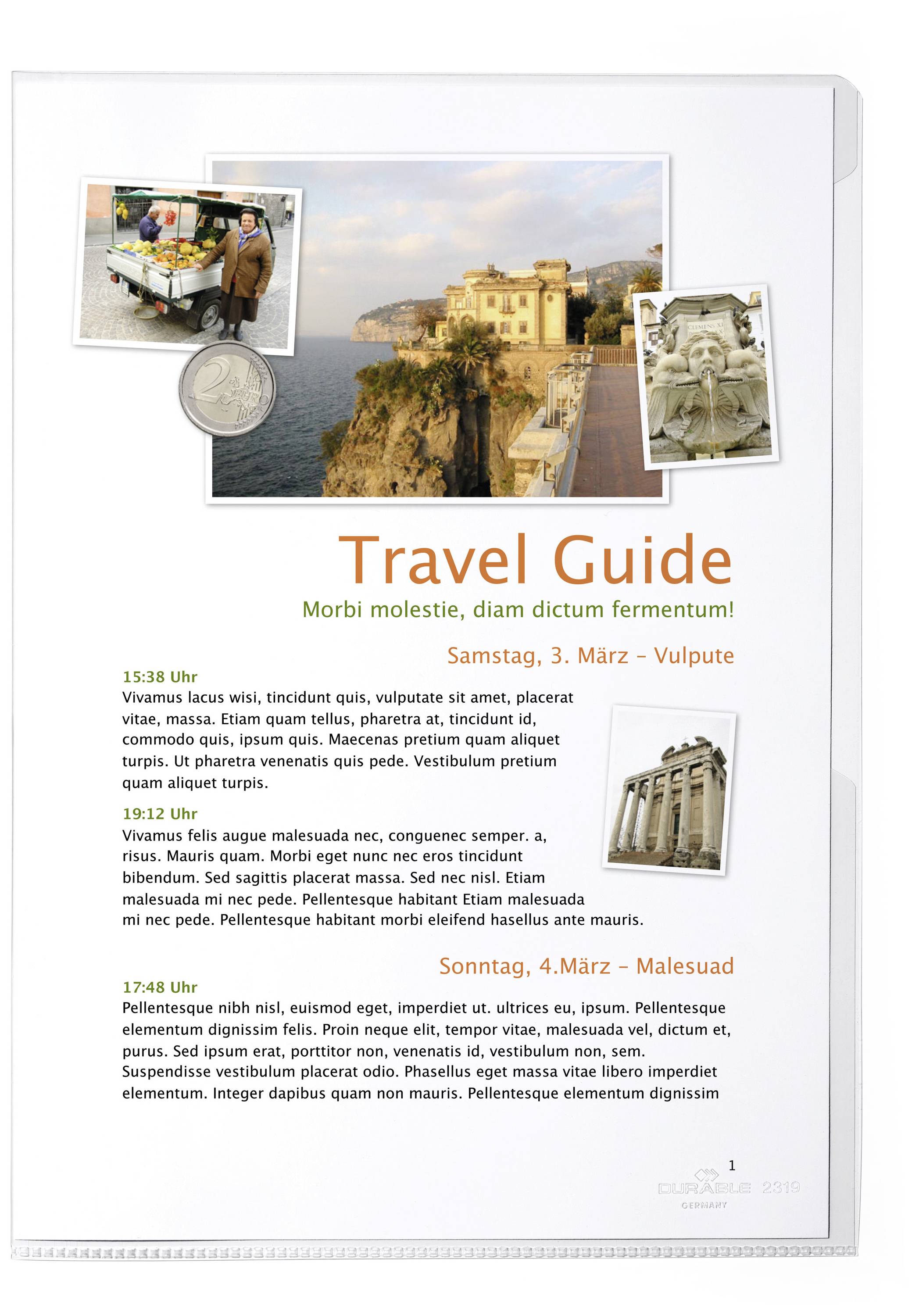 Durable Sichthülle BUSINESS A4 DIN A4hoch Kunststoff 0.15mm 231519 100St.