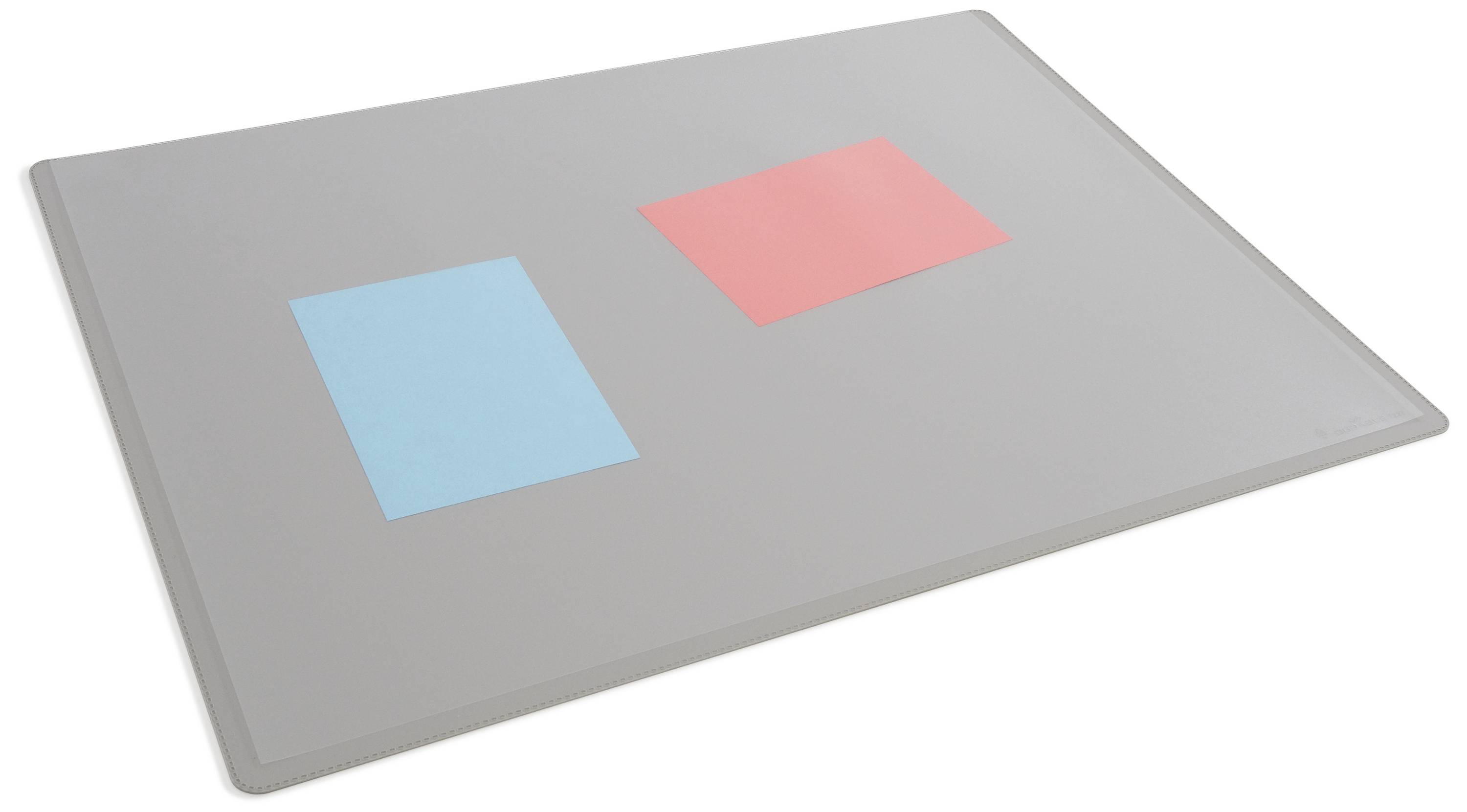 Graue Magnettafel mit zwei Haftnotizen: eine blaue links und eine rote rechts.