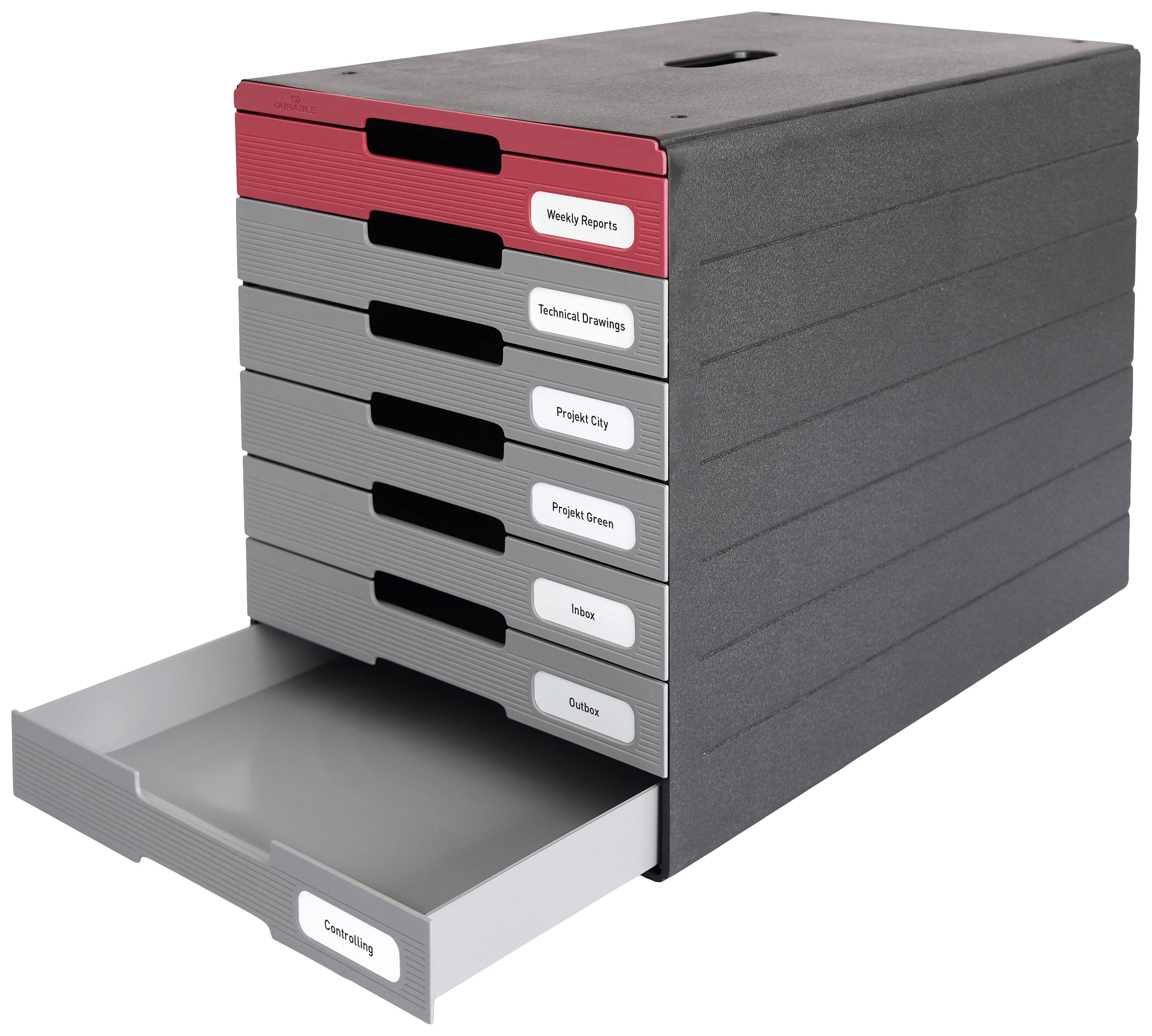 Durable IDEALBOX PRO 7 776303 Schubladenbox Anthrazit DIN A4, DIN C4 Anzahl der Schubfächer: 7