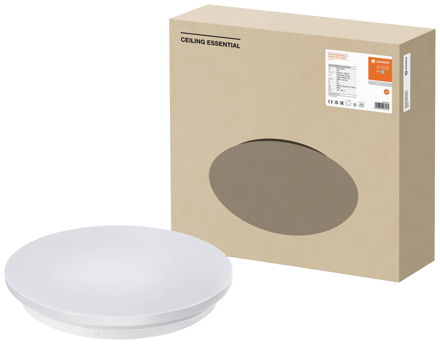 LEDVANCE Ceiling Essential 4099854003134 LED-Wandleuchte 24 W LED-Modul Weiß